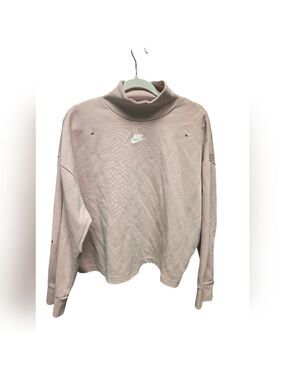 Nike Women's Sports Tech Fleece Mock Neck Pullover Sz. L Pink